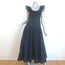 Ulla Johnson Coretta Ruffled Organza Midi Dress Navy Floral Print Size 2