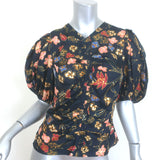 Ulla Johnson Elise Puff Sleeve Top Odessa Floral Print 