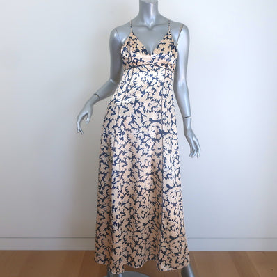 Ulla Johnson Evie Cross-Back Maxi Dress Magnolia Floral 