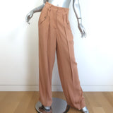 Ulla Johnson Henrik Wide Leg Pants Fawn Beige Crepe Size 4