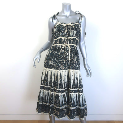 Ulla Johnson Indah Dress Tie-Strap Midi Dress 
