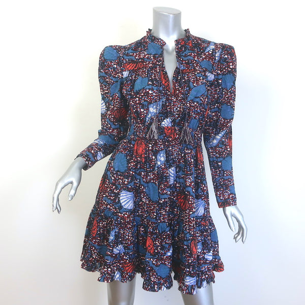 maya sleeve mini dress Ulla Johnson Ismaya Puff Sleeve Mini Dress Blue/Multi Shell Print Cott –  Celebrity Owned