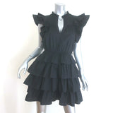 Ulla Johnson Lulua Ruffled Mini Dress Black 