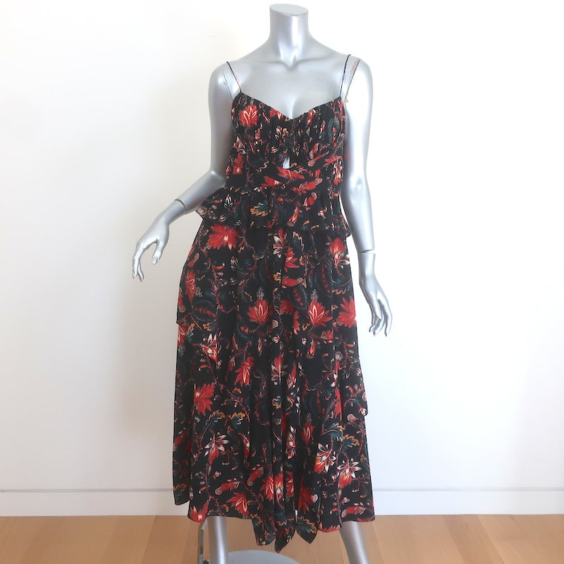 Ulla Johnson Renata Cutout Ruffled Midi Dress