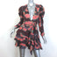 Ulla Johnson Semira Puff Sleeve Mini Dress Rosewood Tie Dye Silk Size 4