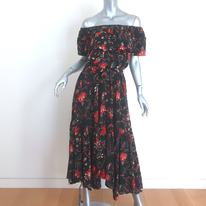 Ulla Johnson Skye Belted Off-Shoulder Midi Dress B