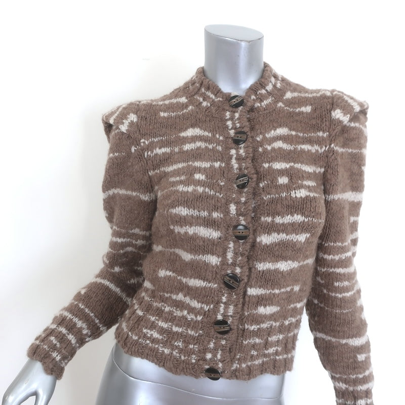 Ulla Johnson Skye Puff Sleeve Striped Cardigan 