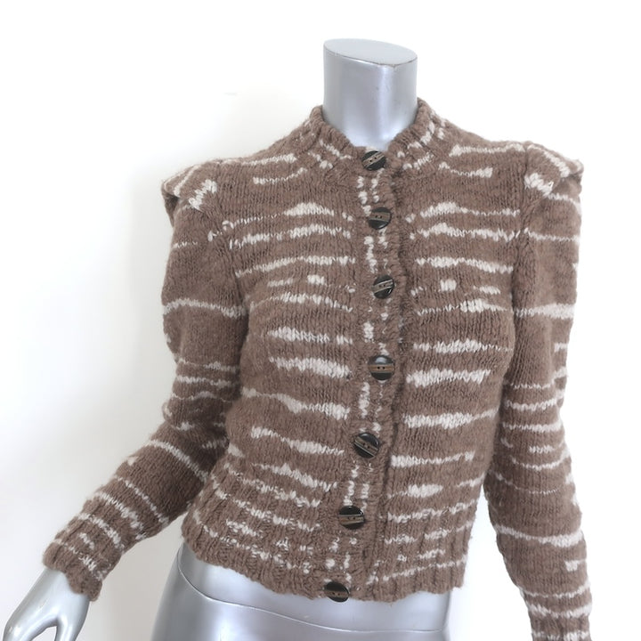 Ulla Johnson Skye Puff Sleeve Striped Cardigan 