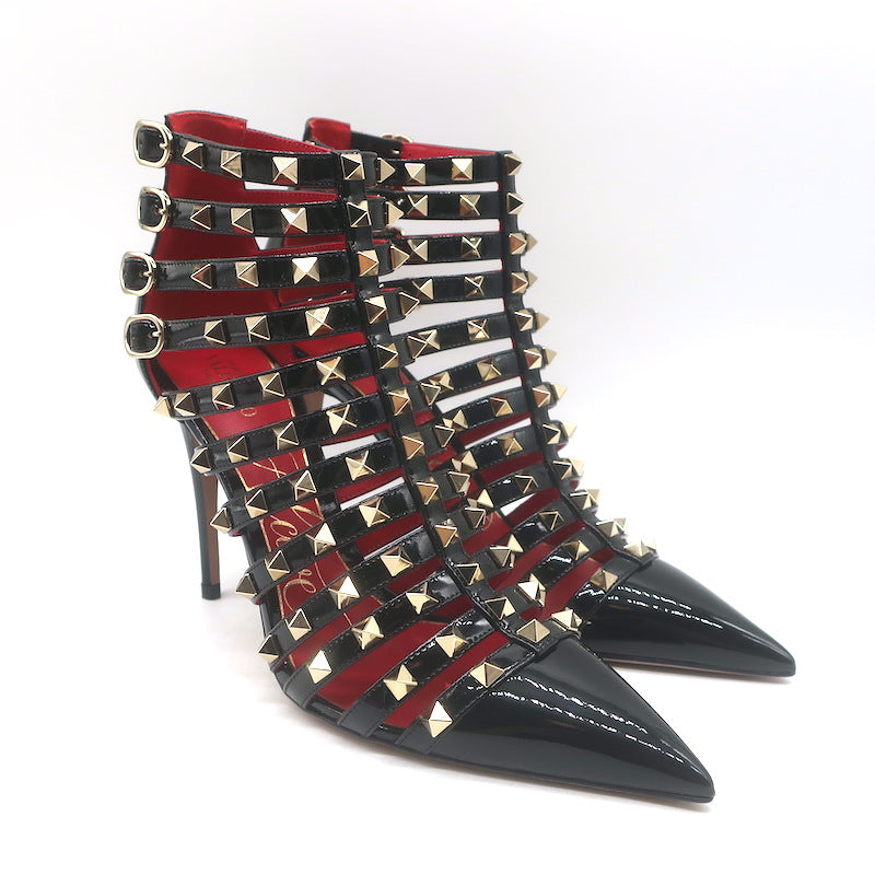 Valentino Alcove Rockstud Strappy Booties 