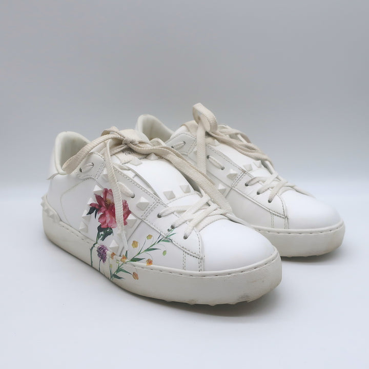 Valentino + Inez &amp; Vinoodh Rockstud Floral Sneakers