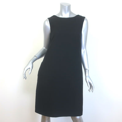 Valentino Layered-Back Sleeveless Shift Dress Black
