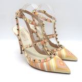 Valentino Native Couture 1975 Rockstud Ankle Straps Pumps