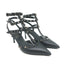 Valentino Noir Caged Rockstud Pointed Toe Pumps Black Leather Size 40