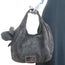 Valentino Nuage Bow Tote Very Dark Brownish Gray Suede Medium Shoulder Bag