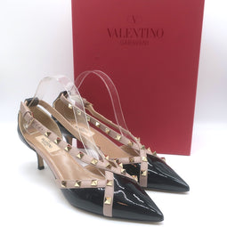 Valentino Rockstud d'Orsay Kitten Heel Pumps 
