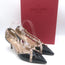 Valentino Rockstud d'Orsay Kitten Heel Pumps Black Patent & Poudre Size 39