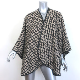 Valentino Toile Iconographe Cape Beige/Black Cashmere-Blend 
