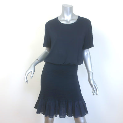 Veronica Beard Aberdeen Smocked Mini Dress