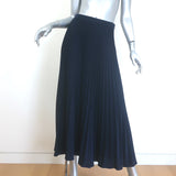 Veronica Beard pleated midi skirt in navy, authentic pre-owned, gently worn luxury piece, size 0