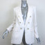 Veronica Beard Bexley Dickey Jacket Off White Size 6 Double Breasted Blazer NEW