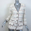 Veronica Beard Ceriani Knit Jacket Cream Linen-Cotton Size Small