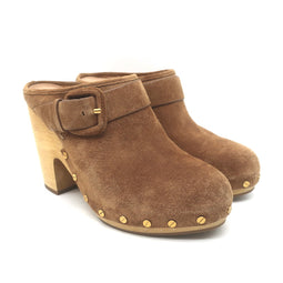 Veronica Beard Dacey Wooden Heel Clogs
