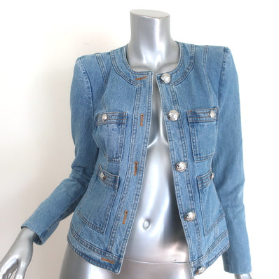Veronica Beard Ferazia Denim Multi-Pocket Jacket 