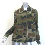 Veronica Beard JEANS Mercer Camo Print Army Jacket 