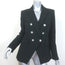 Veronica Beard Miller Dickey Jacket Black/Silver Size 8 Double Breasted Blazer