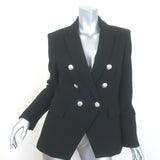 Veronica Beard Miller Dickey Jacket Black Size 8 Double Breasted Blazer