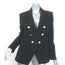Veronica Beard Miller Dickey Jacket Black Size 8 Double Breasted Blazer