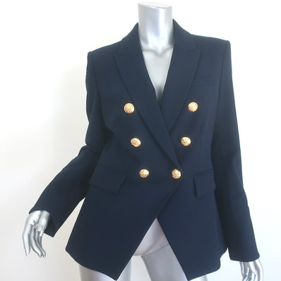 Veronica Beard Miller Dickey Jacket Navy Size 8 Double Breasted Blazer