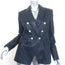 Veronica Beard Miller Leather Double Breasted Dickey Jacket Navy Size 8 NEW