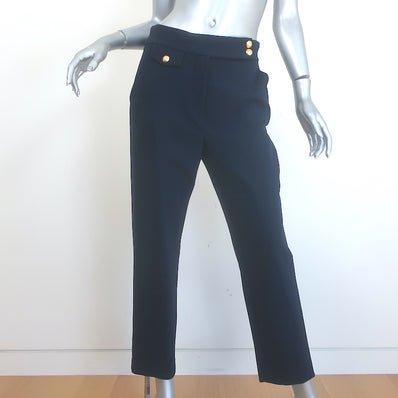 Veronica Beard Renzo Slim-Leg Ankle Pants Navy Stretch Suiting Size 6