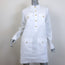 Veronica Beard Saude Cargo Dress White Stretch Cotton Size 6 Long Sleeve Mini