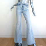 Veronica Beard Sheridan Bell Bottom Jeans Sky Blue Stretch Denim Size 25