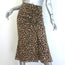 Veronica Beard Vanity Leopard Print Ruched Skirt Beige Stretch Silk Size 2