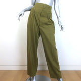 Victoria Beckham Double Waistband Trousers Olive 