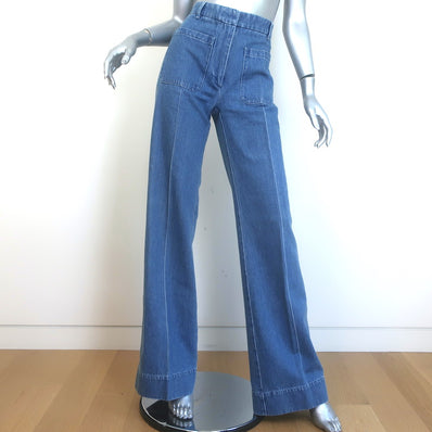 Victoria Beckham High-Rise Patch Pocket Jeans 