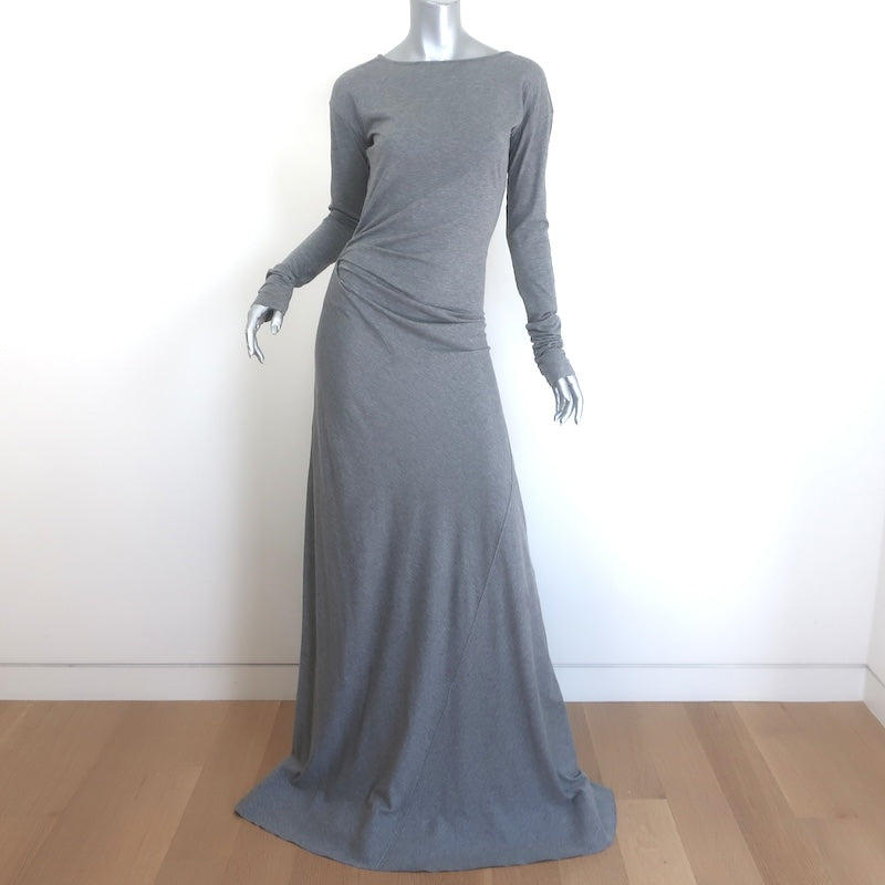 Victoria Beckham Ruched Cotton Jersey Maxi Dress 