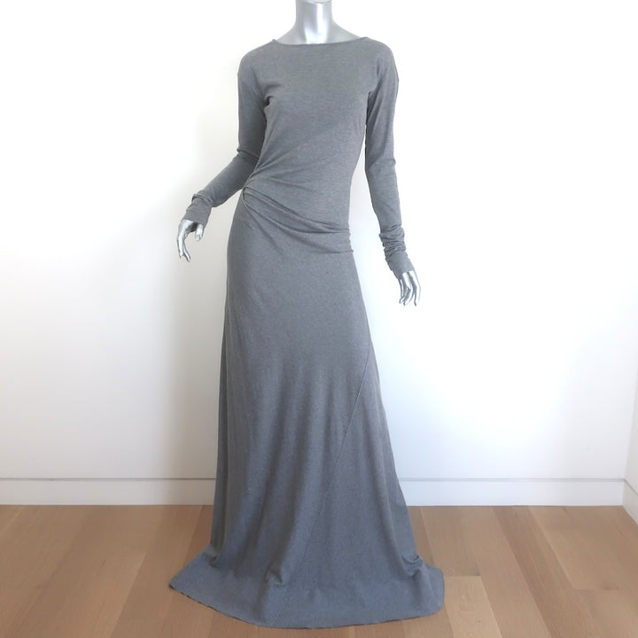 Victoria Beckham Ruched Cotton Jersey Maxi Dress 