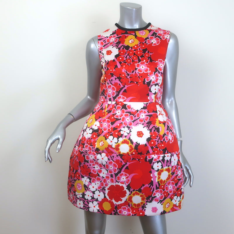 Victoria Victoria Beckham Structured Mini Dress Floral Print 
