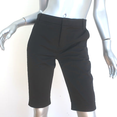 Vince Coin Pocket Bermuda Shorts Black Stretch Cotton Size 2