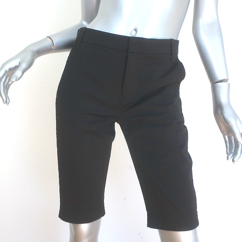Vince Coin Pocket Bermuda Shorts Black Stretch Cotton Size 2