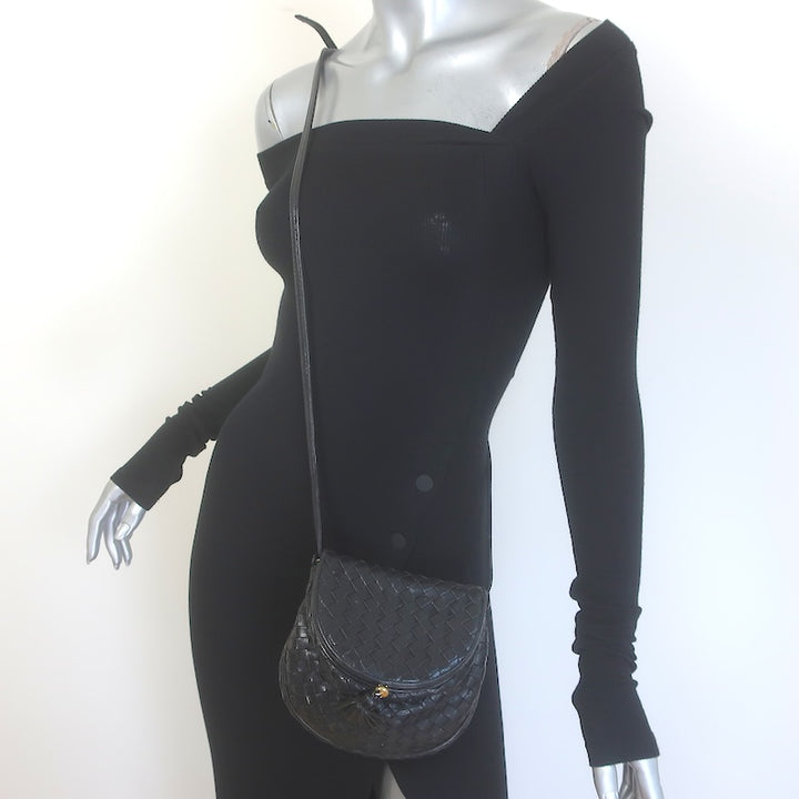 Vintage Bottega Veneta Intrecciato Tassel Mini Crossbody Bag