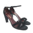 Vintage Chanel 03A Crisscross Ankle Strap Sandals Black Suede Size 39.5
