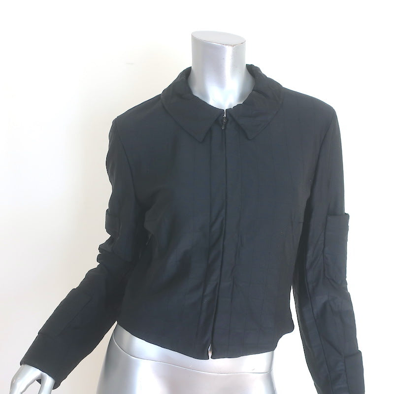Vintage Chanel Identification 00T Quilted Nylon Zip-Up Jacket