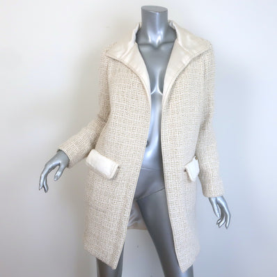 Vintage Chanel Metallic Tweed Open-Front Coat 