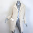 Vintage Chanel Metallic Tweed Open-Front Coat Cream/Gold Mohair-Blend Size 34