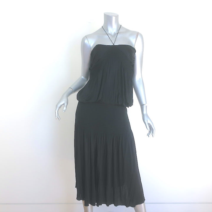 Vintage Chloe Phoebe Philo Smocked Slinky Jersey Halter Dress 